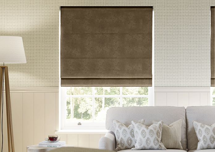 Faux Suede, Mocha - Roman Blind - Image 3